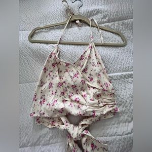 Zara Floral Open Back Tank Top